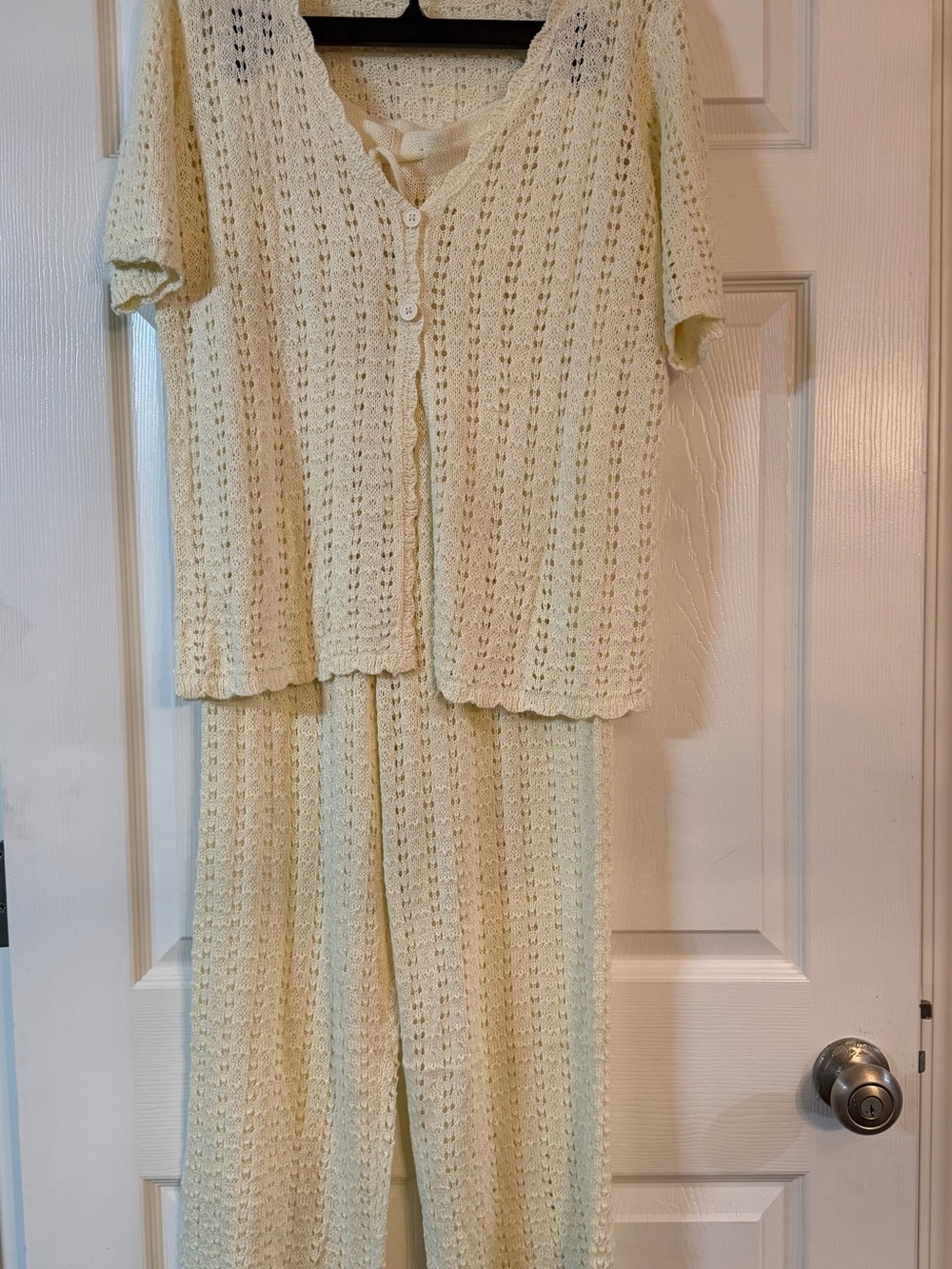 Source Unknown Cream Open-Knit Women’s Swim Coverup Set